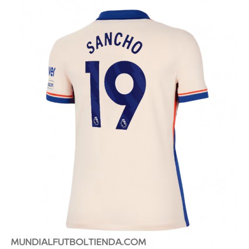 Camiseta Chelsea Jadon Sancho #19 Segunda Equipación Replica 2024-25 para mujer mangas cortas